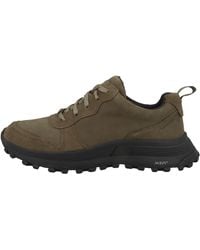 Clarks - Atl Trek Free Waterproof Nubuck Shoes In Khaki Wide Fit Size 41⁄2 - Lyst
