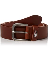 Tommy Hilfiger FLAG LOOP BELT Gürtel Braun (Dark Tan 253) 85 cm
