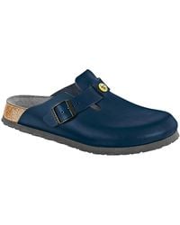 Birkenstock - Clogs Boston ESD Blau schmales Fußbett38 - Lyst