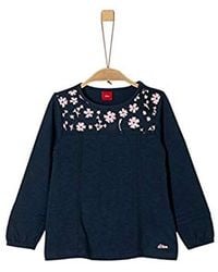 S.oliver Mädchen Langarmshirt - Blau