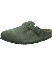 Birkenstock - Boston Flache Schuhe Sandalen Grün 42 EU - Lyst