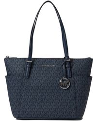 Michael Kors - Jet Set Item East/West Top Zip Tote Admiral/Pale Blue One Size - Lyst