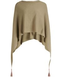 Betty Barclay - Strick-Poncho mit Fransen Soft Olive,Acc - Lyst