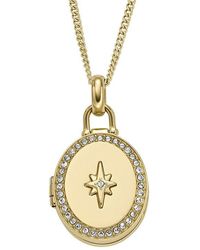 Fossil - Jf04735710 Jewellery Gold Stainless Steel Necklace - Lyst