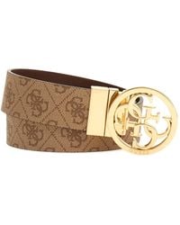 Guess - Reversible Belt Noelle Logo 4g Bw9166 P4235 Ltl - Lyst
