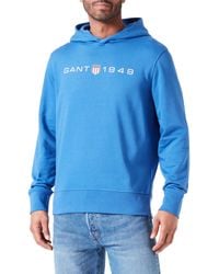 GANT - Printed Graphic Hoodie Hooded Sweatshirt - Lyst