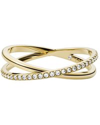 Fossil - Ring Sadie All Stacked Up Gold Edelstahlband - Lyst