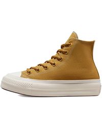 Converse - Chuck Taylor All Star LIFT PLATFORM Sneaker gialla da Donna A04363C - Lyst