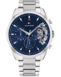 Tommy Hilfiger - Montre Analogique Multifunction à Quartz pour avec Bracelet en Acier Inoxydable Argenté - 1710448 - Lyst
