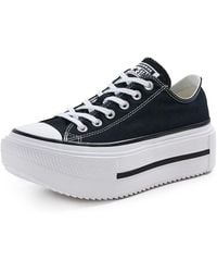 Converse - Scarpe Chuck Taylor all Star Lift Double Stack Platform Ox Taglia 38 Codice A15490C Nero - Lyst