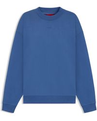 HUGO - Relaxed-Fit Sweatshirt Aus Baumwoll-Terry Mit Logo-Print - Lyst