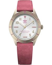 adidas - Pink Eco-leather Strap Watch - Lyst