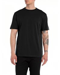 Replay - T-Shirt en Coton à ches Courtes pour s - Lyst