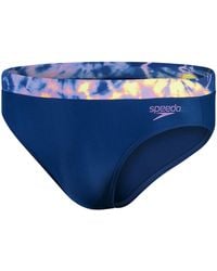 Speedo - Logo 7cm Briefs Blue/purple Swimmers - Lyst