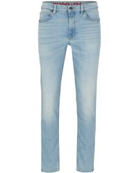 HUGO - Extra-slim-fit Jeans In Blue Comfort-stretch Denim - Lyst