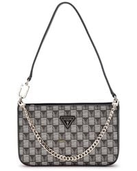 Guess - G Wave II Mini Top Zip Shoulder Bag Black Logo - Lyst