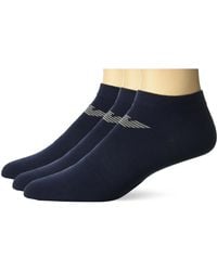 Emporio Armani - 3er-Pack Sneaker-Socken mit Eagle-Logo - Lyst