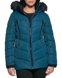 Guess - Cold Weather Hooded Puffer Coat - Lyst