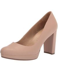 Naturalizer - S Berlin Chunky High Heel Platform Pump,beige Crème Brulee,7.5 - Lyst