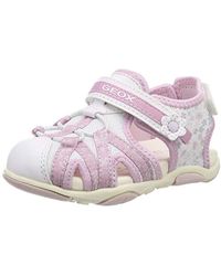 Geox B Sandal AGASIM Girl B, Sandalias de Punta Descubierta para Bebés - Rosa