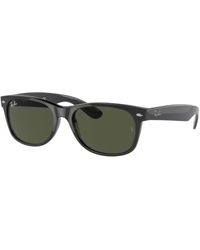 Ray-Ban - RB 2132 52 622/58 Noir Caoutchouc Polarisé Vert Classique G-15 52mm Wayfarer Carré Lunettes de soleil - Lyst