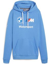 PUMA - BMW M Motorsport Essentials Logo Fleece Hoodie Kapuzenpullover - Lyst
