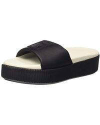 PUMA Platform Slide, Zapatos de Playa y Piscina para Mujer - Negro