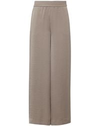 Comma, - Luftige Palazzo-Hose aus Satin mit weitem Bein braun 38/REG - Lyst