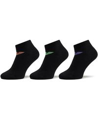 Emporio Armani - , 3-pack Sneaker Socks, Black/black/black, Large - Lyst