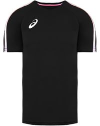 Asics - Short Sleeve Black/white Crew Neck S Graphic Logo T-shirt 121704 0904 - Lyst