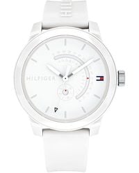 Tommy Hilfiger - 2790393 + Montre Analogique à Quartz pour avec Bracelet en Silicone Blanc - Lyst