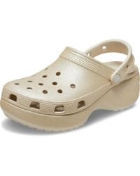 Crocs™ - , Classic Platform Glitter Clog W, Champagne, 3 Uk - Lyst