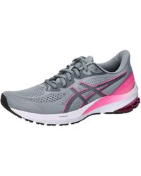 Asics - Gt 1000 12 Running Shoes Grey Pink - Lyst
