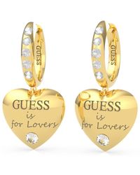 Guess - Jewellery " is for lovers" Ohrringe mit Swarovski - Lyst