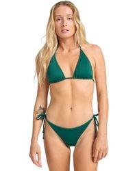 Billabong - Mini Bikini Bottoms Sol Searcher Tie Side Tanga Green S - Lyst
