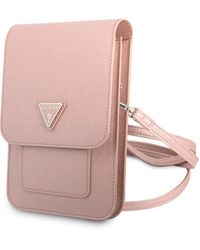 Guess - Sac Guwbsatmgr Gris Saffiano Triangle - Lyst