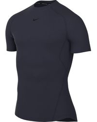 Nike - Fb7932-451 M Np Df Tight Top Ss Shirt Met Lange Mouwen Obsidiaan/zwart Maat 2xl - Lyst