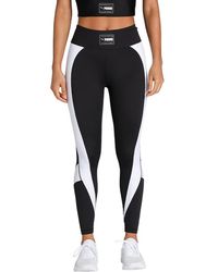 PUMA - Legging de Fitness Taille Haute Fit 7/8 M Black White - Lyst