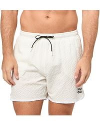 HUGO - Chaffle Waffle Swim Trunks Badehose - Lyst