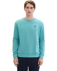 Tom Tailor - Basic Sweatshirt mit Struktur - Lyst
