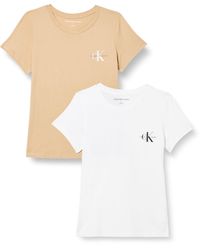 Calvin Klein - T-Shirts Kurzarm 2-Pack Monologo Slim Tee Rundhalsausschnitt - Lyst
