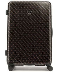 Guess - Valise Jesco 28 in 8-Wheeler Exp. Brown Logo Noir - Lyst