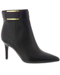 Calvin Klein S georgrne Nappa Leather Pointed Toe Ankle Fashion Boots - Nero
