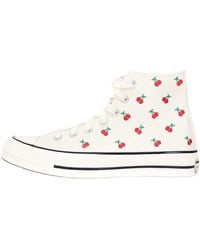 Converse - Chuck 70 Hi White Sneakers With Cherries - Lyst
