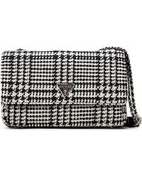 Guess - Cessily Convertible Xbody Flap Black/White Taille Unique - Lyst
