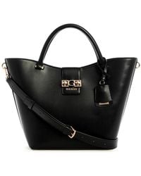 Guess - Borsetta borsa a tracolla Jane Tote Bag Black nero - Lyst
