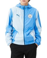 PUMA - Chester City Pre-match Jacket Xlregal Blue Silver Sky - Lyst