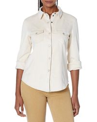 Guess - Donna Camicia ica Lunga Es LS Daisy Shirt W1BH13WE5D0 XS Avorio Pearl Oyster G1M5 - Lyst