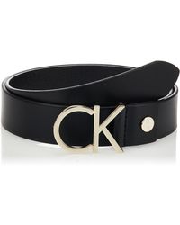 Calvin Klein - Gürtel CK Adj. Logo-Gürtel 3,5 cm aus Leders - Lyst