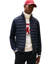 Tommy Hilfiger - Mix Media Hooded Rits Door Mw0mw40050 Zip Through Hoodie - Lyst